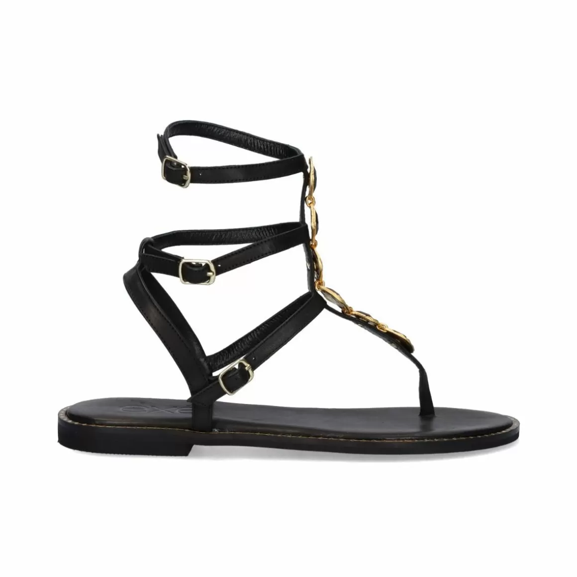 Exe Shoes Sandálias Planas>Sandalia Plana 661 Chios Preto