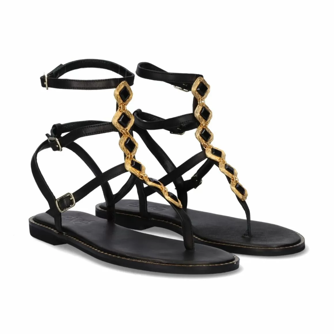 Exe Shoes Sandálias Planas>Sandalia Plana 661 Chios Preto