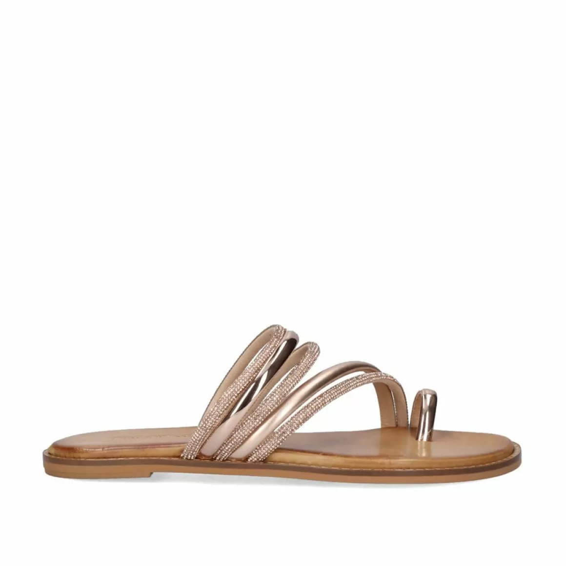 Exe Shoes Sandálias Planas>Sandalia Plana 851 Chios Rosa Ouro