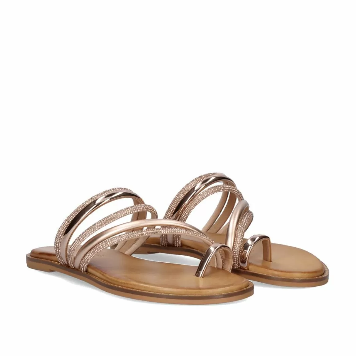Exe Shoes Sandálias Planas>Sandalia Plana 851 Chios Rosa Ouro