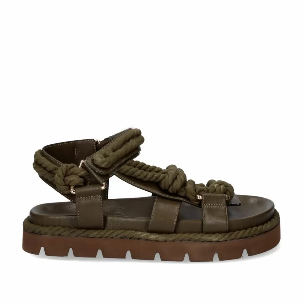 Exe Shoes Sandálias Planas>Sandalia Plana Daphne-780 Khaki