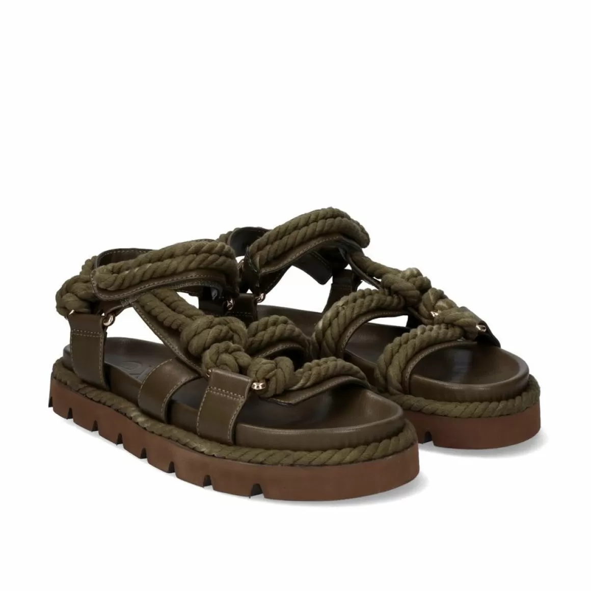 Exe Shoes Sandálias Planas>Sandalia Plana Daphne-780 Khaki