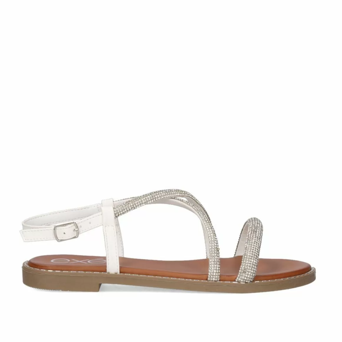 Exe Shoes Sandálias Planas>Sandalia Plana Exe P3375-77 Branco