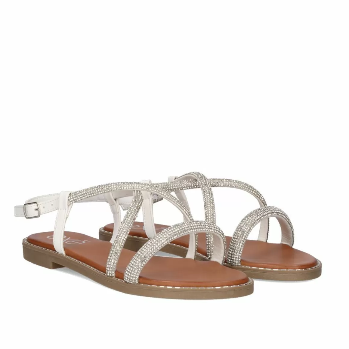 Exe Shoes Sandálias Planas>Sandalia Plana Exe P3375-77 Branco