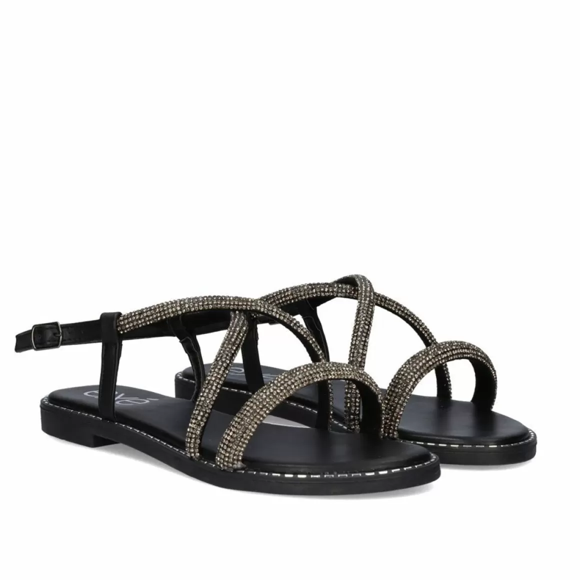 Exe Shoes Sandálias Planas>Sandalia Plana Exe P3375-77 Preto