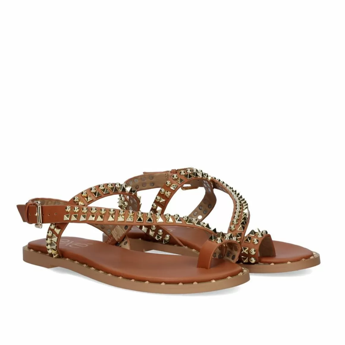 Exe Shoes Sandálias Planas>Sandalia Plana Exe Vf239D-75 Tan
