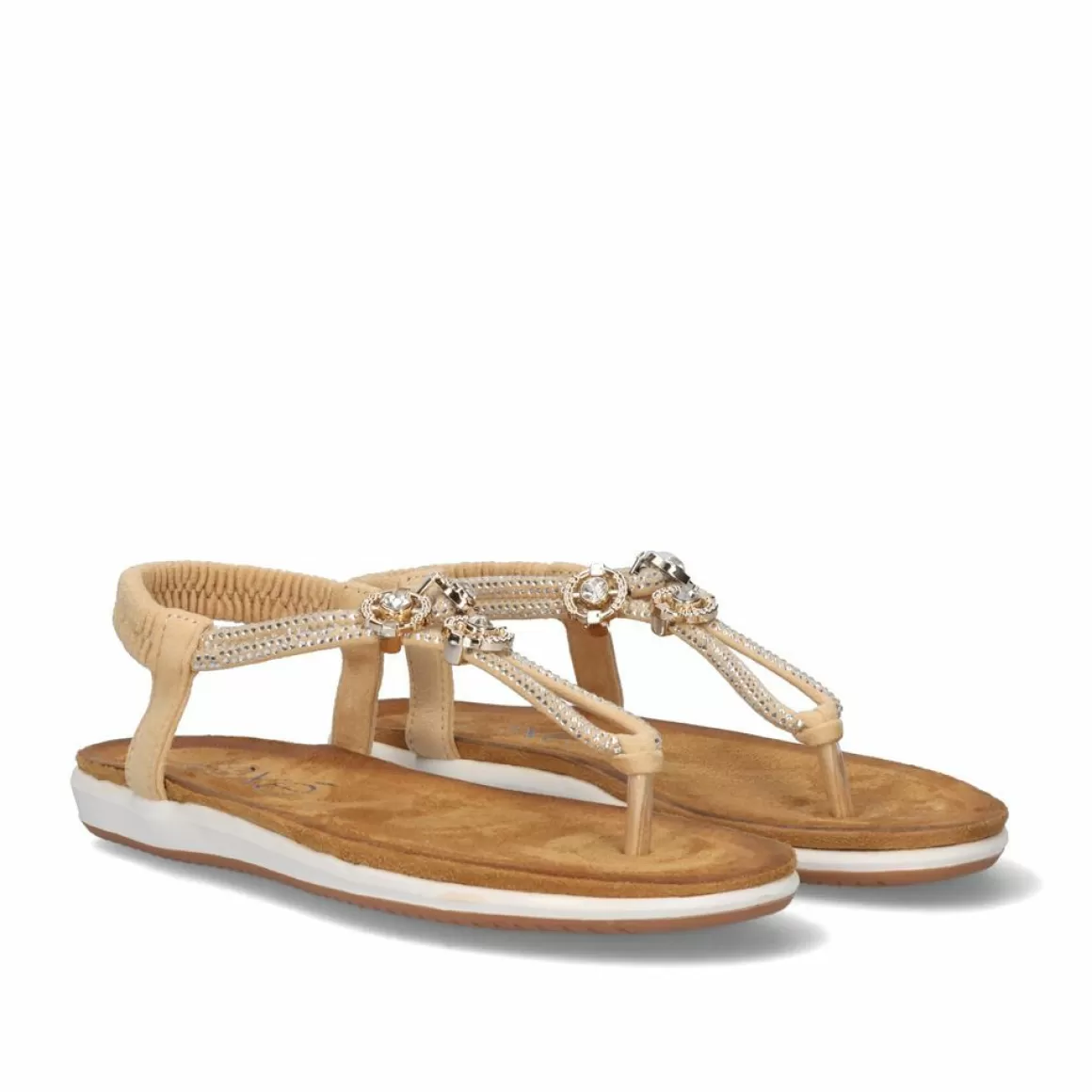 Exe Shoes Sandálias Planas>Sandalia Plana F8043-Ex10 Beige