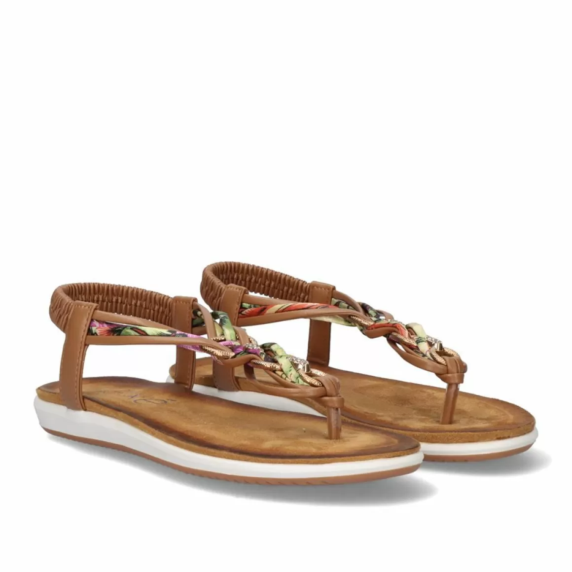 Exe Shoes Sandálias Planas>Sandalia Plana F8043-Ex4 Castanho