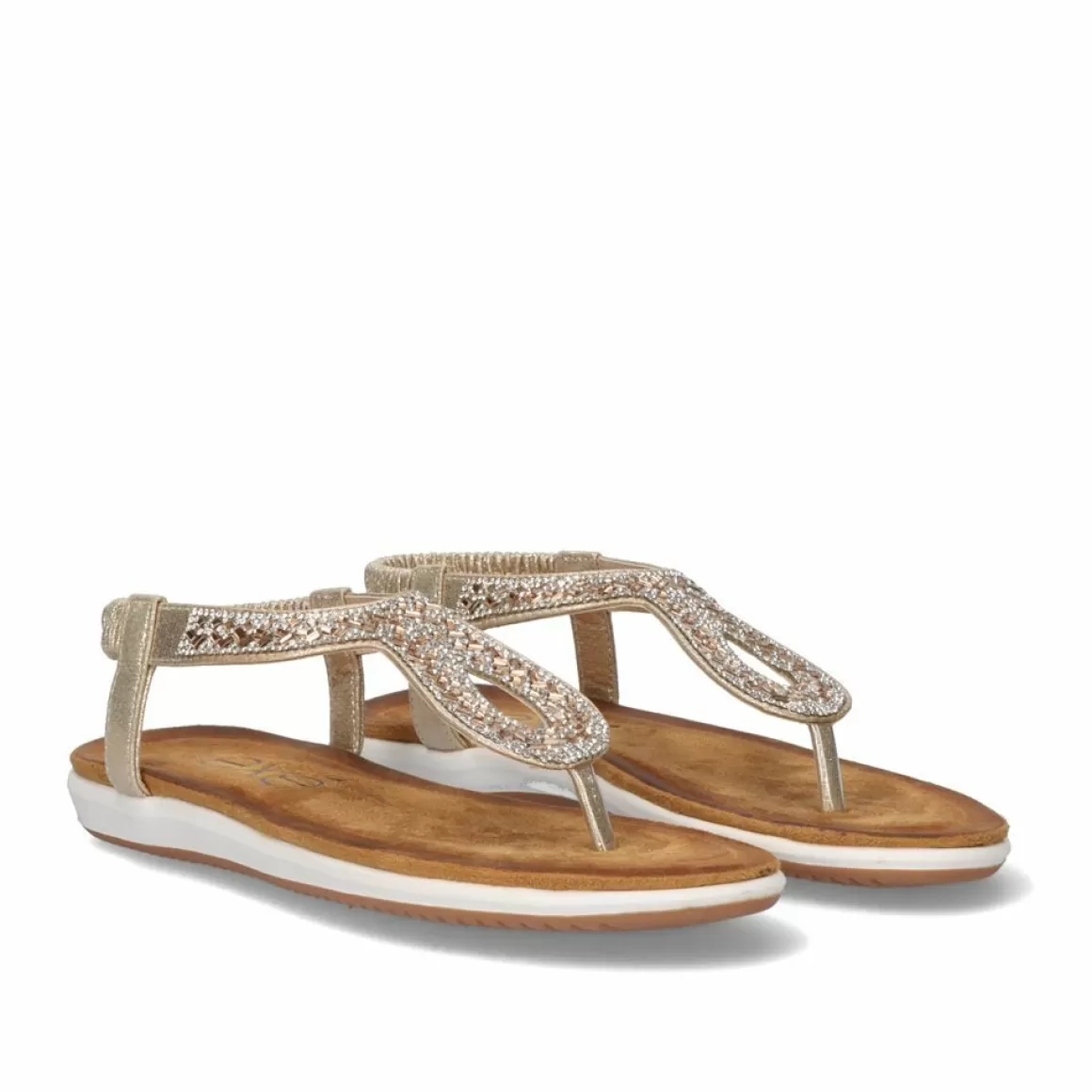 Exe Shoes Sandálias Planas>Sandalia Plana F8043-Ex8 Dourado