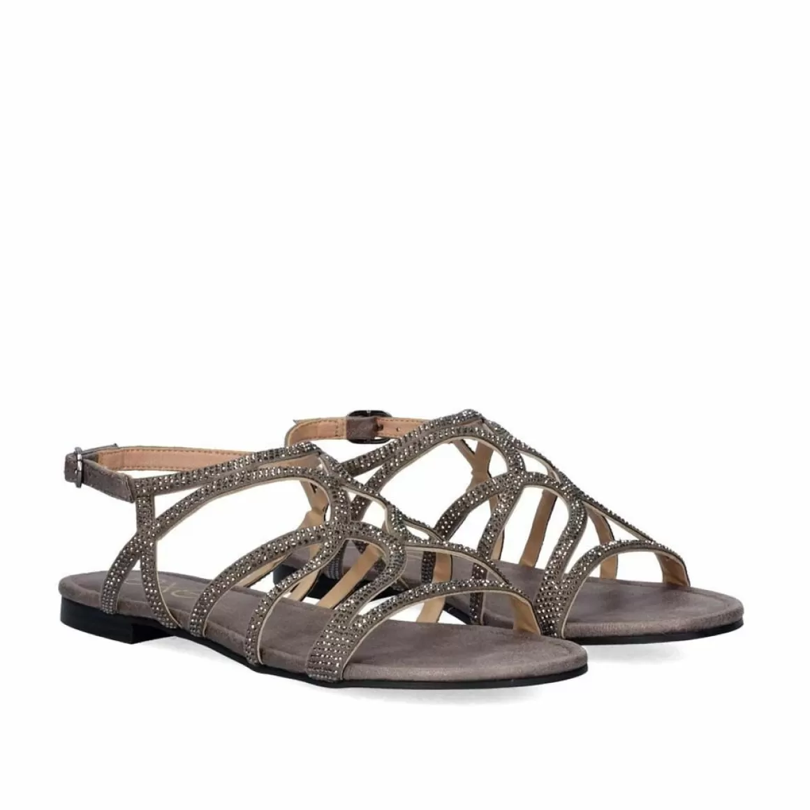 Exe Shoes Sandálias Planas>Sandalia Plana Loris-323 Pewter