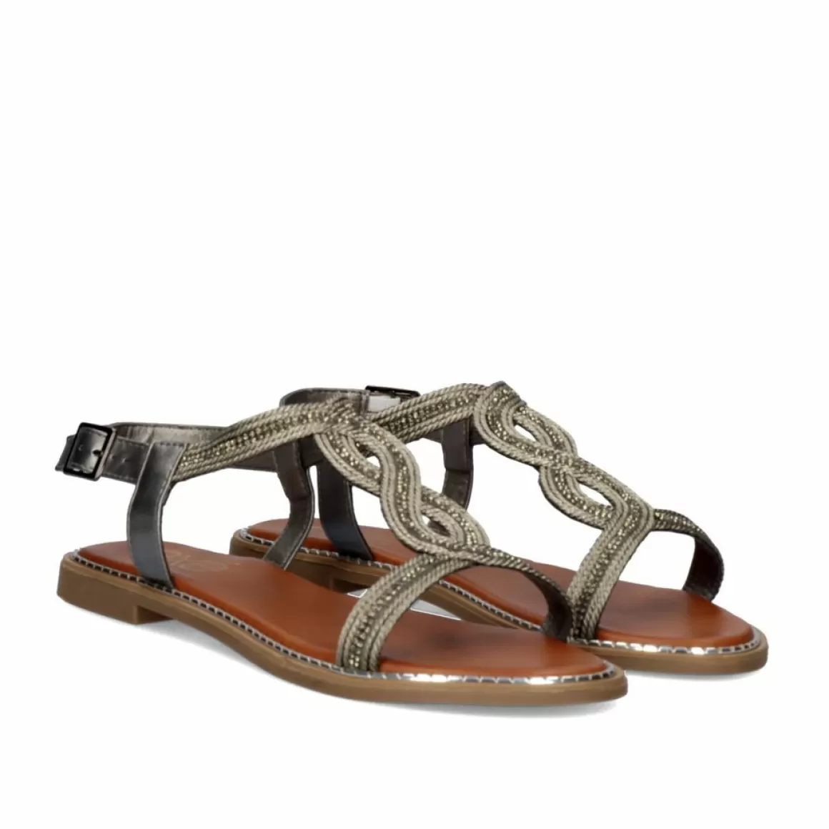 Exe Shoes Sandálias Planas>Sandalia Plana P3300-362 Pewter