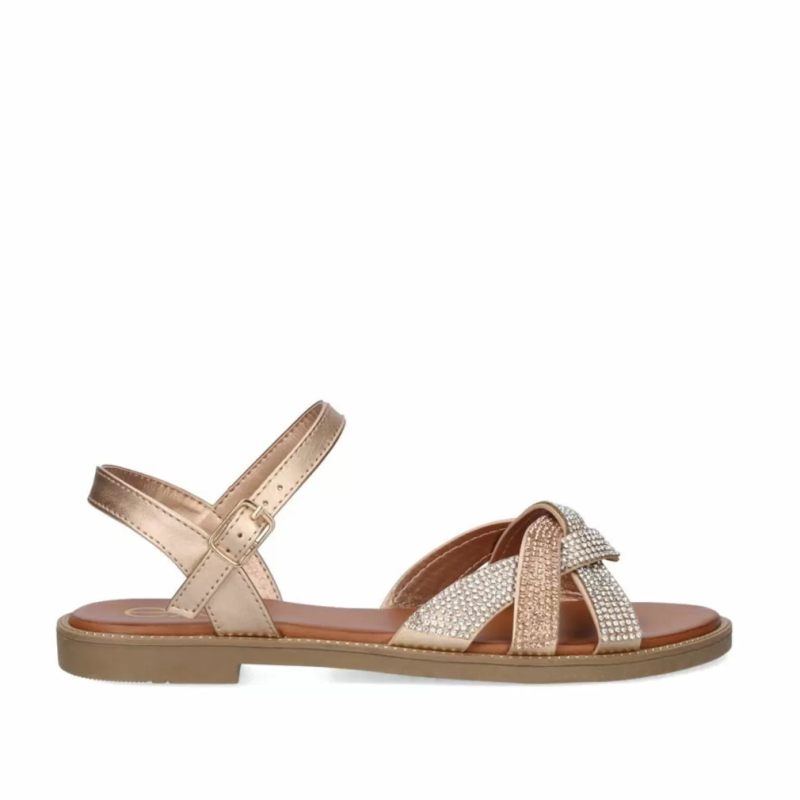 Exe Shoes Sandálias Planas>Sandalia Plana P3374-417 Rosa Ouro