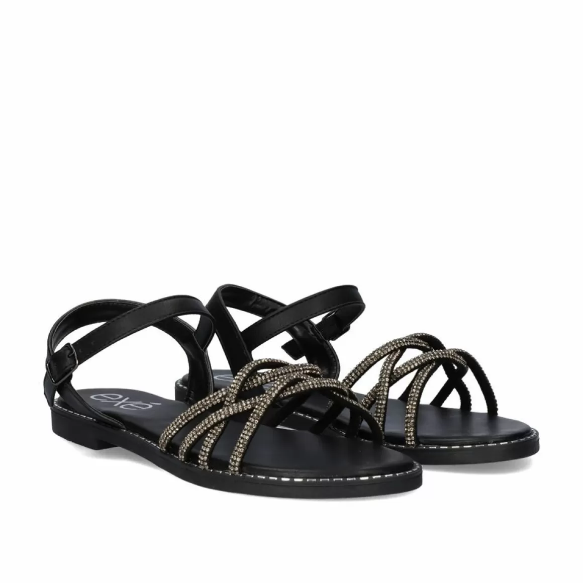 Exe Shoes Sandálias Planas>Sandalia Plana P3375-75 Preto
