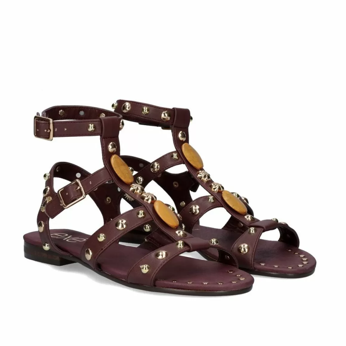 Exe Shoes Sandálias Planas>Sandalia Plana Vf1180B-7 Chocolate