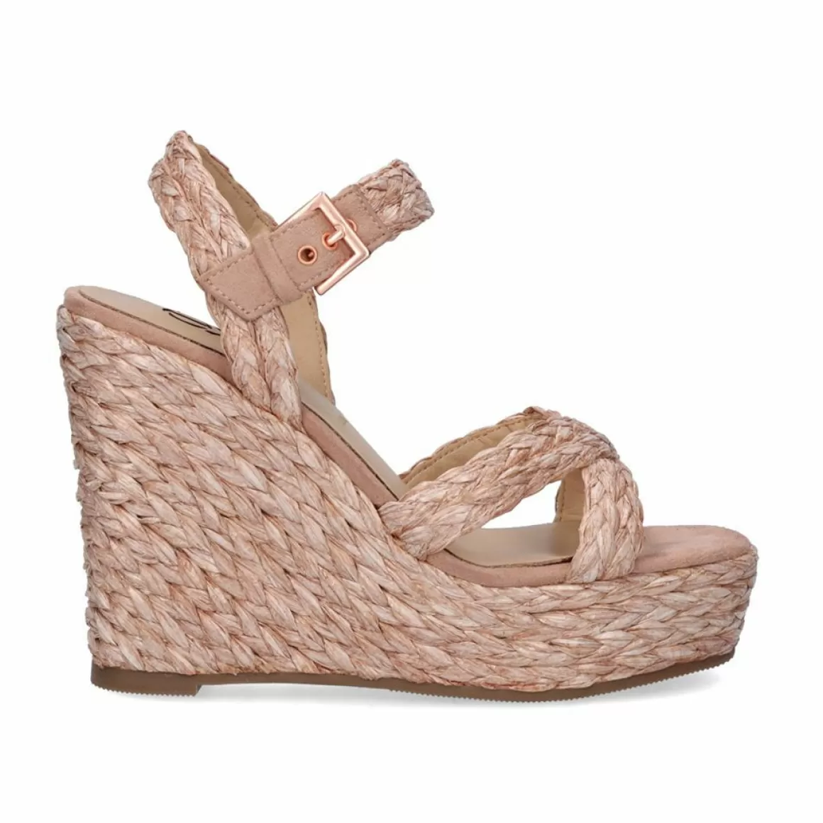 Exe Shoes Cunhas>Sandalia Rosa Esparto Cunha Naomi-455