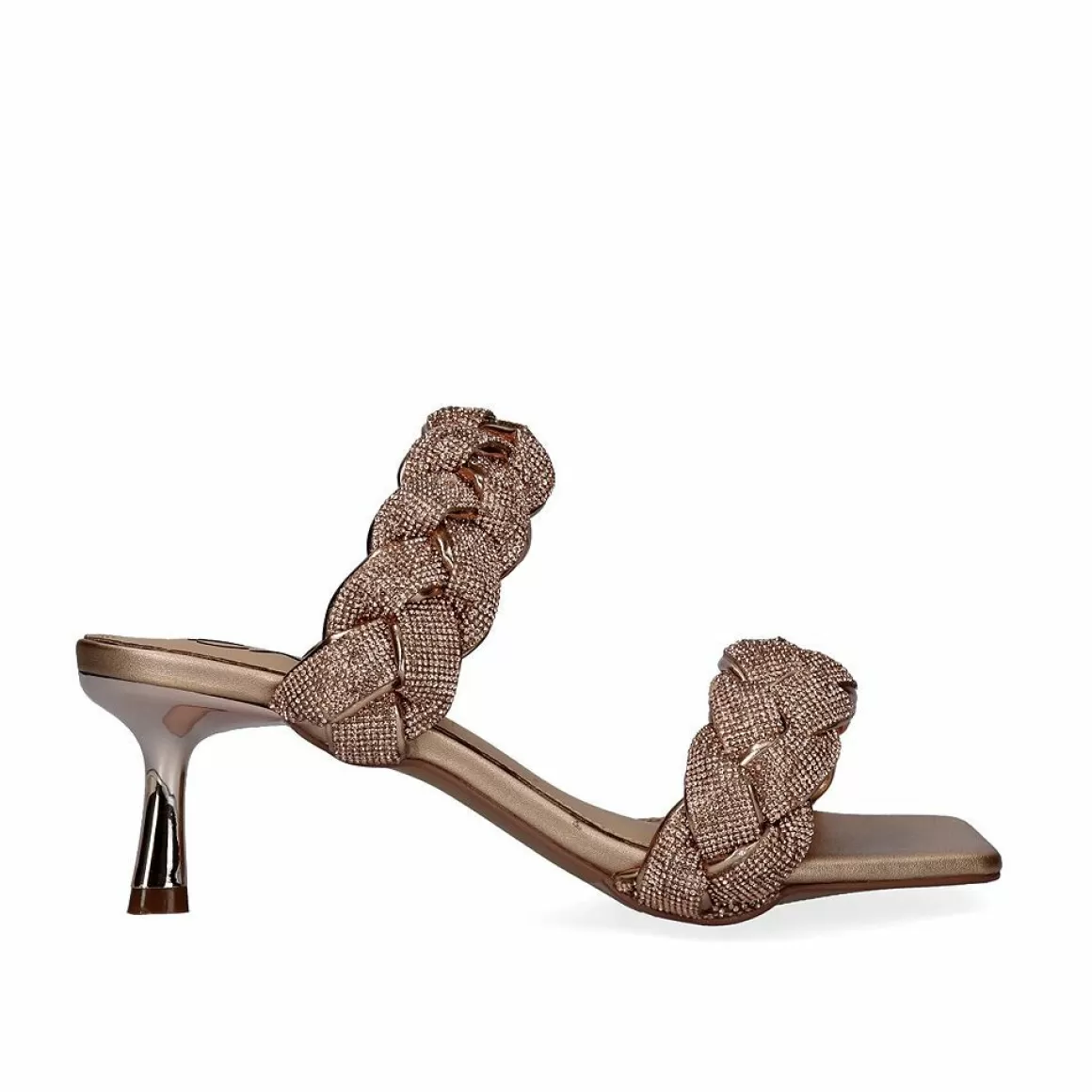 Exe Shoes Sandálias De Salto>Sandalia Salto Baixo Betta-550 Champagne