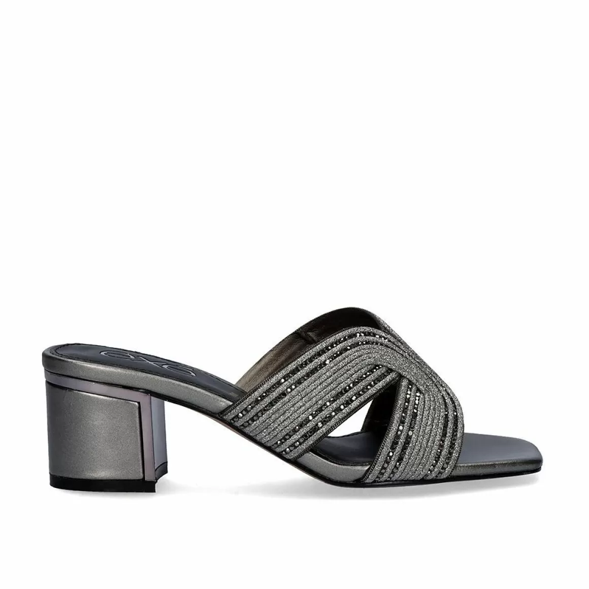 Exe Shoes Sandálias De Salto>Sandalia Salto Baixo De Isabel-590 Pewter