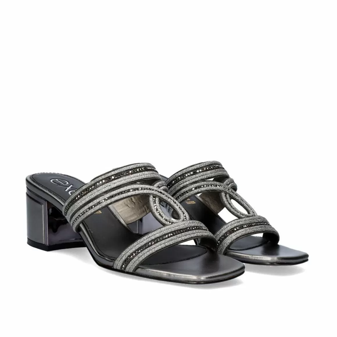 Exe Shoes Sandálias De Salto>Sandalia Salto Baixo De Isabel-592 Pewter