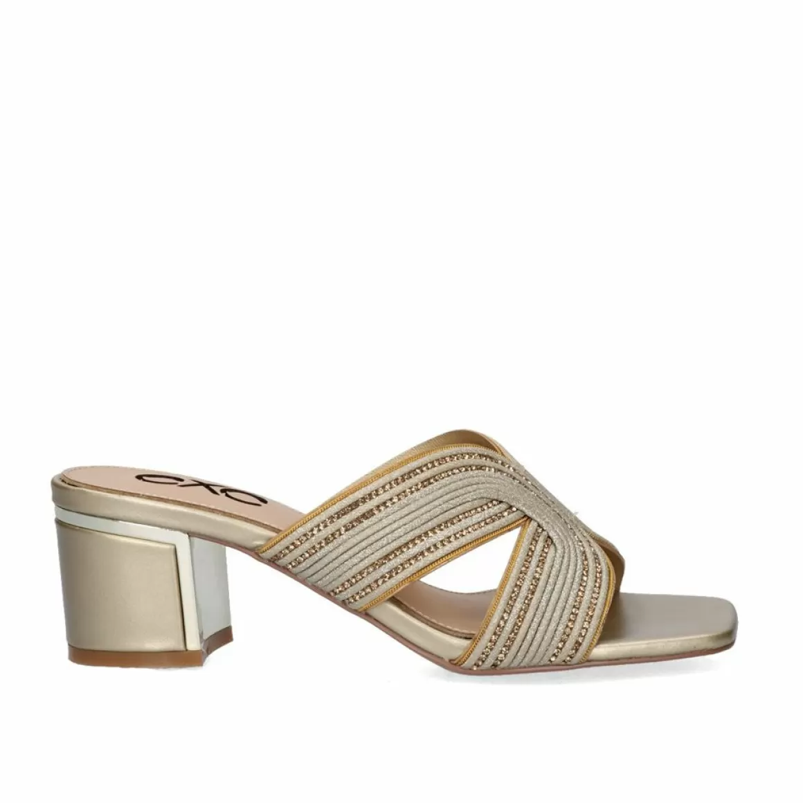 Exe Shoes Sandálias De Salto>Sandalia Salto Baixo Isabel-590 Dourado