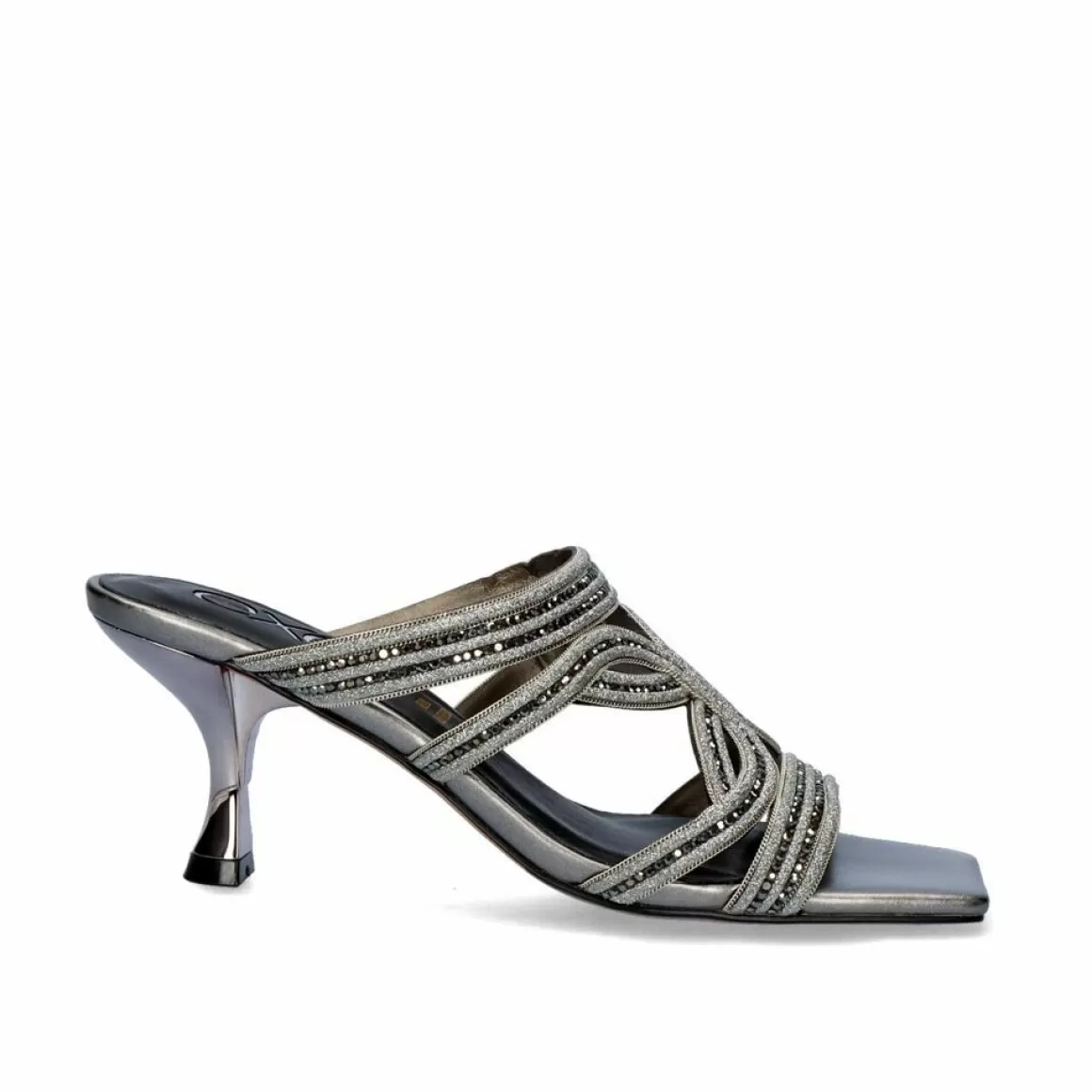 Exe Shoes Sandálias De Salto>Sandalia Salto Baixo Jenifer-126 Pewter