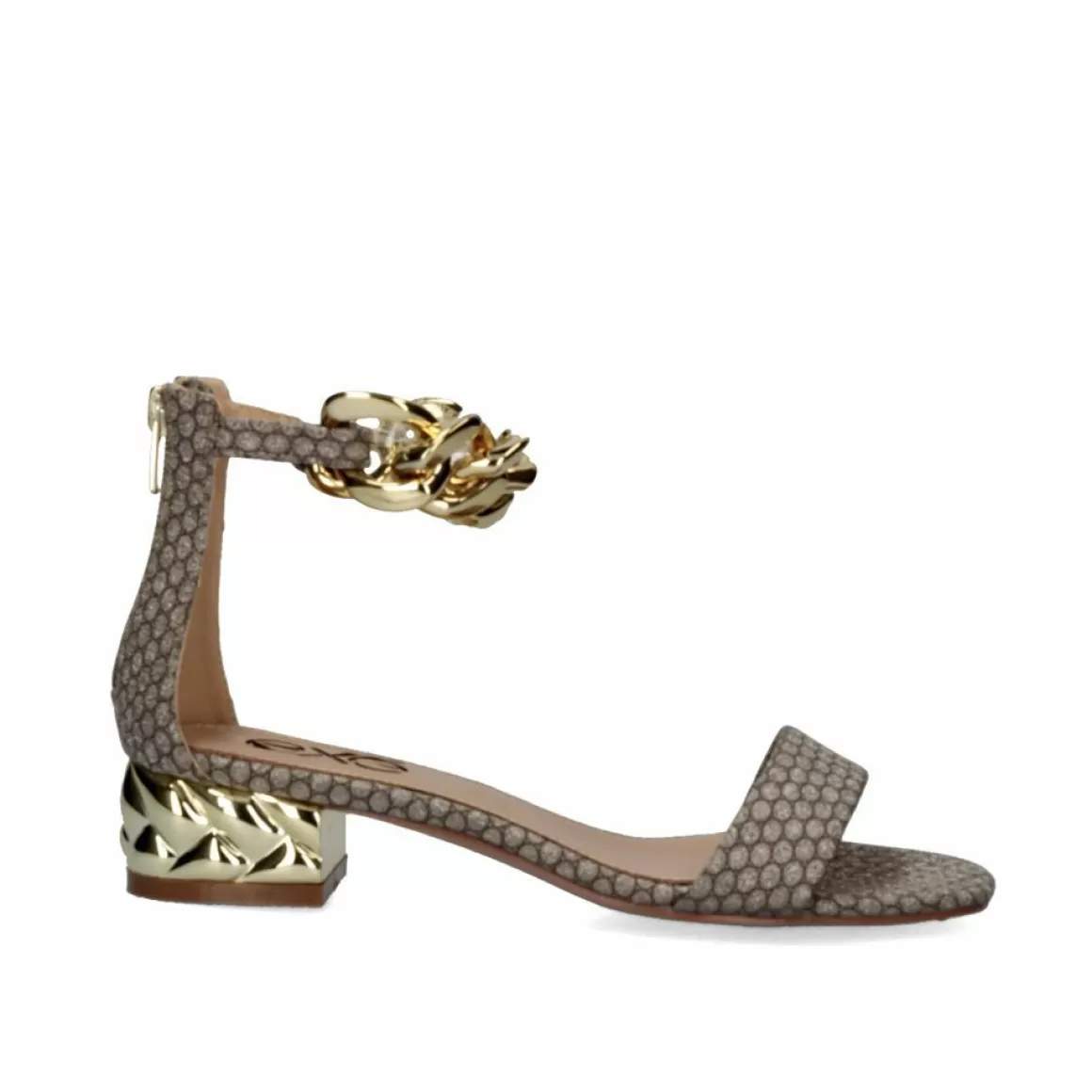 Exe Shoes Sandálias De Salto>Sandalia Salto Baixo Katy-011 Dourado