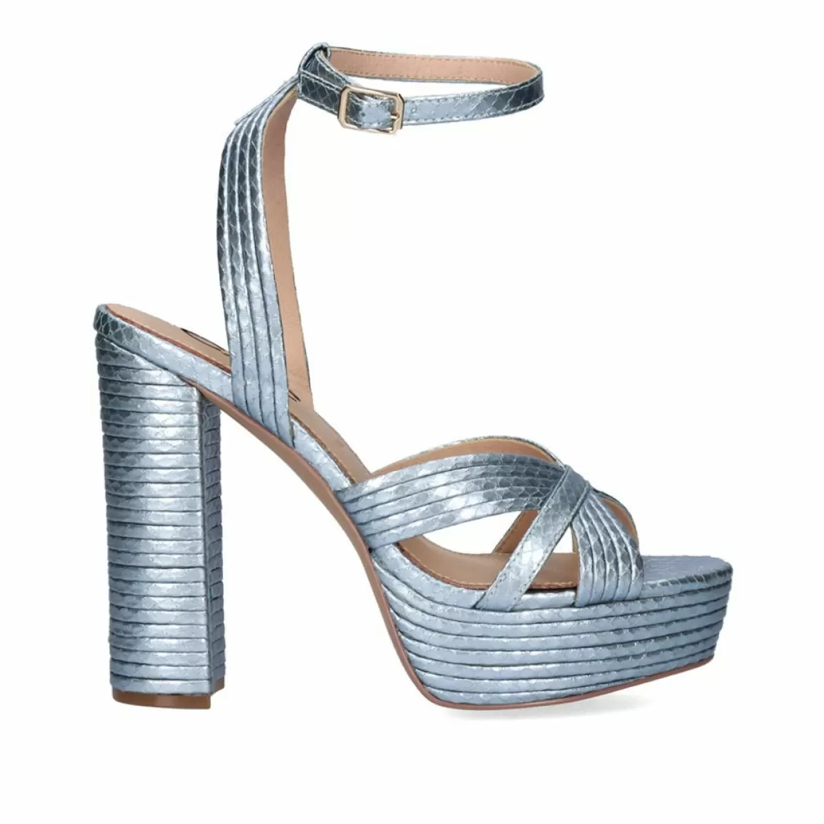 Exe Shoes Sandálias De Salto>Sandalia Salto De Verao 2023 Ophelia-832 Snake Aqua
