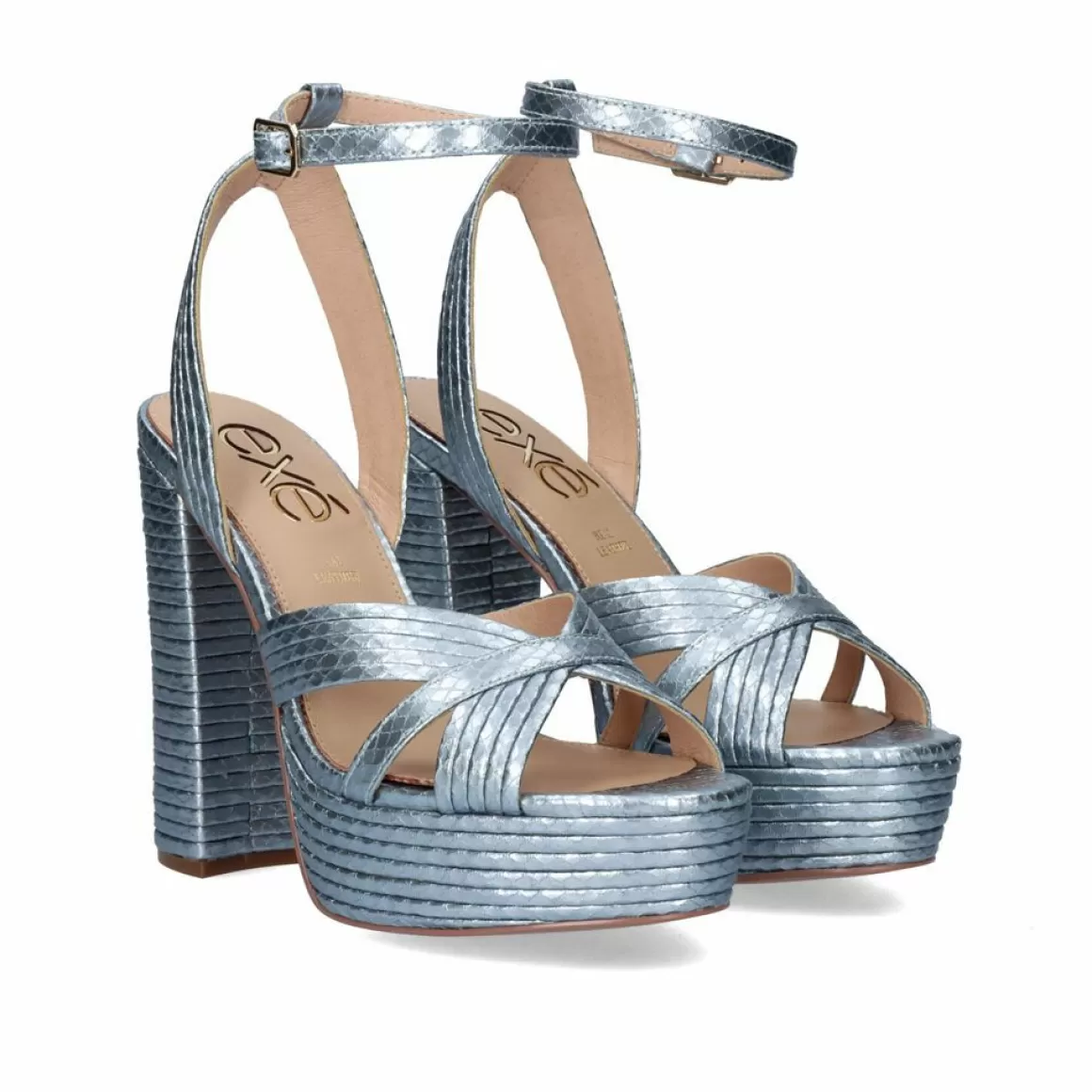 Exe Shoes Sandálias De Salto>Sandalia Salto De Verao 2023 Ophelia-832 Snake Aqua