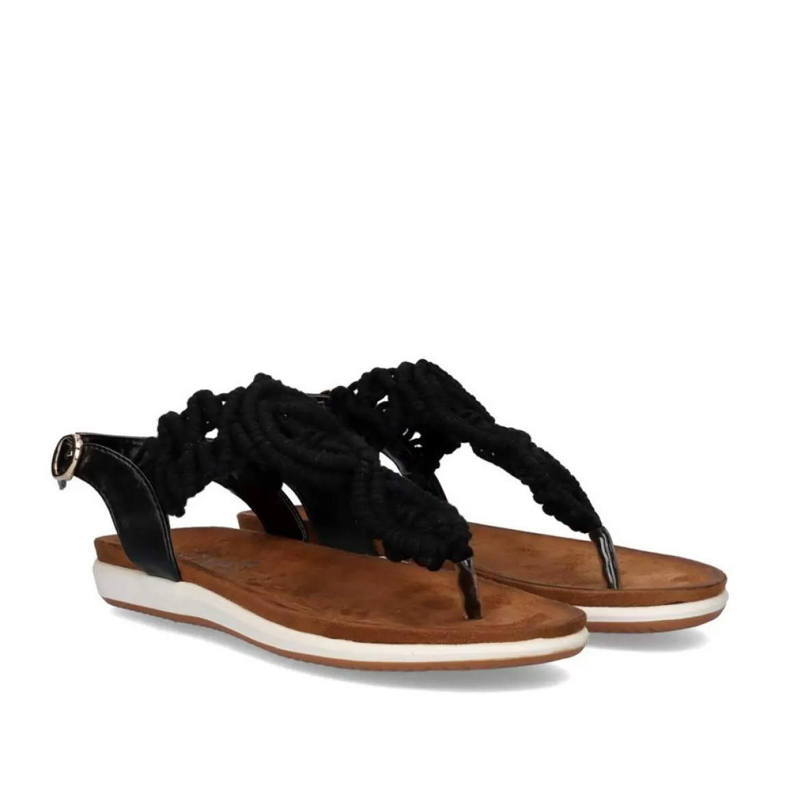 Exe Shoes Sandálias Planas>Sandálias De Croche Flat Toe F8043-26A Preta
