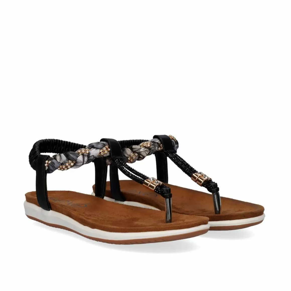 Exe Shoes Sandálias Planas>Sandálias De Dedo Liso F8043-32A Preta