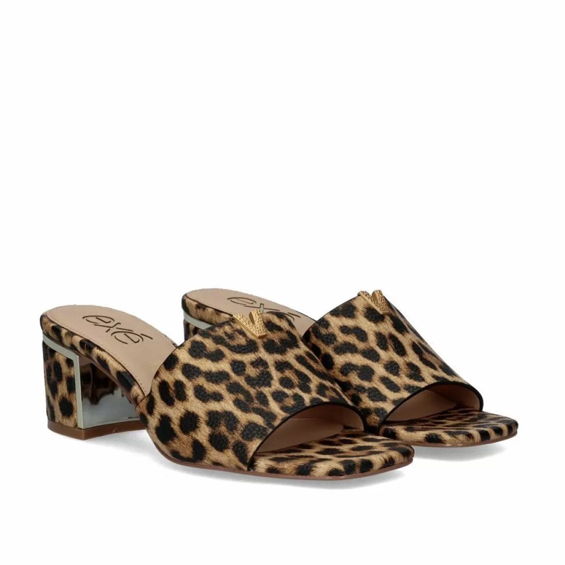 Exe Shoes Sandálias De Salto>Sandálias De Salto Baixo Isabel-572 Leopardo