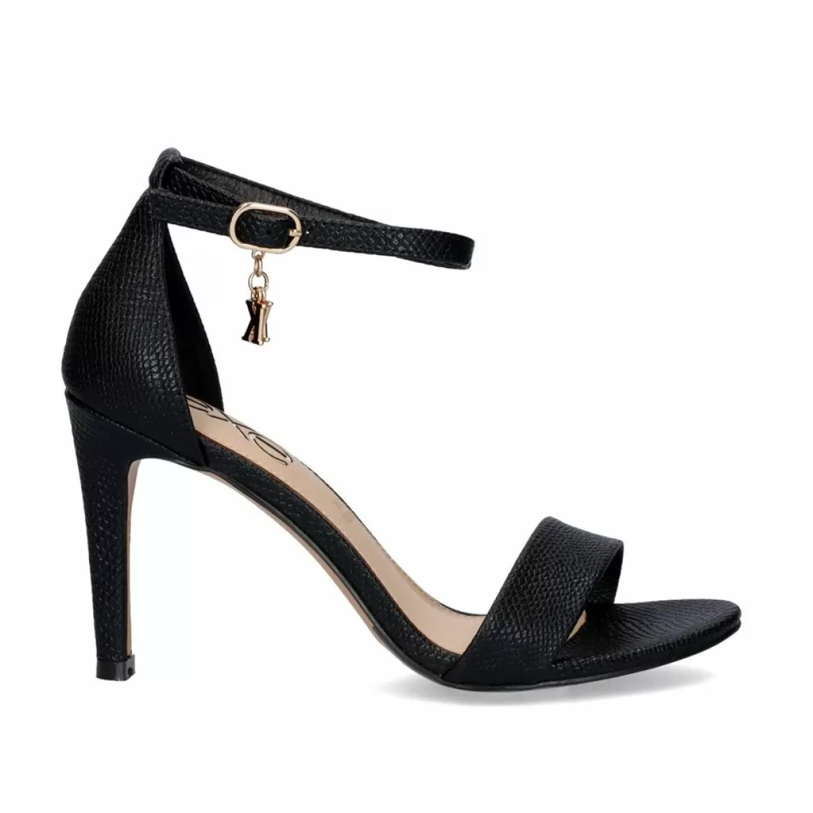 Exe Shoes Sandálias De Salto>Sandálias De Salto Preto Rebeca-931 Serpente