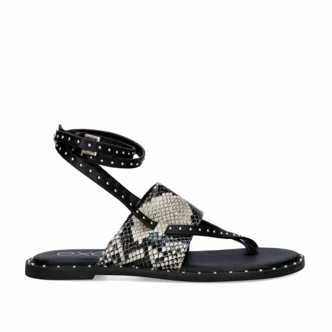 Exe Shoes Sandálias Planas>Sandálias Planas Vf239D-66 Snake Preto