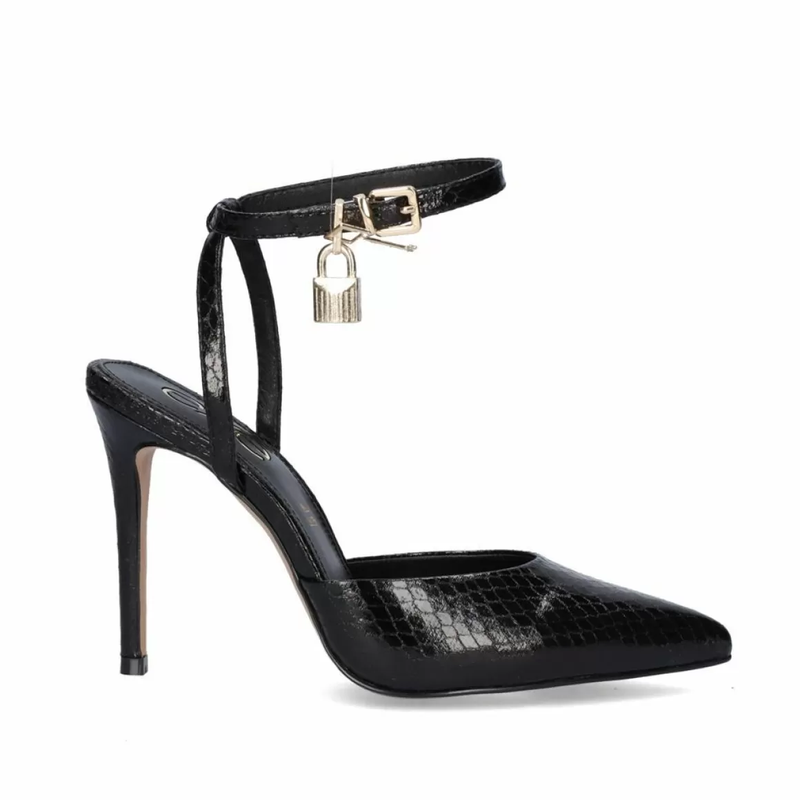 Exe Shoes Calçados De Salao>Sapato Calcanhar Jessica-673 Preto Snake