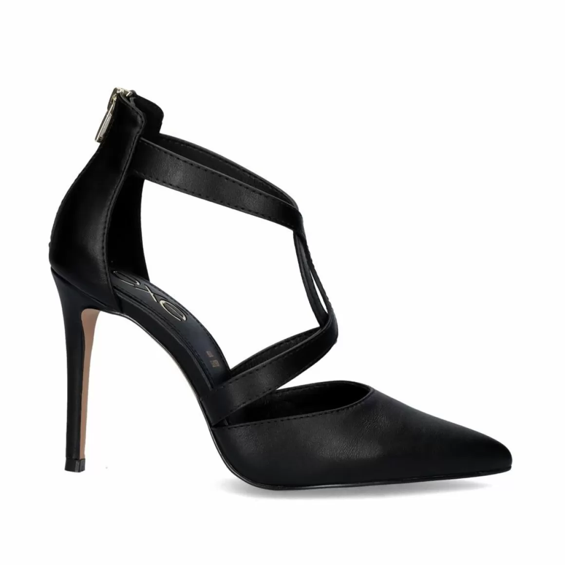 Exe Shoes Calçados De Salao>Sapato Calcanhar Jessica-930 Com Tiras Em Preto