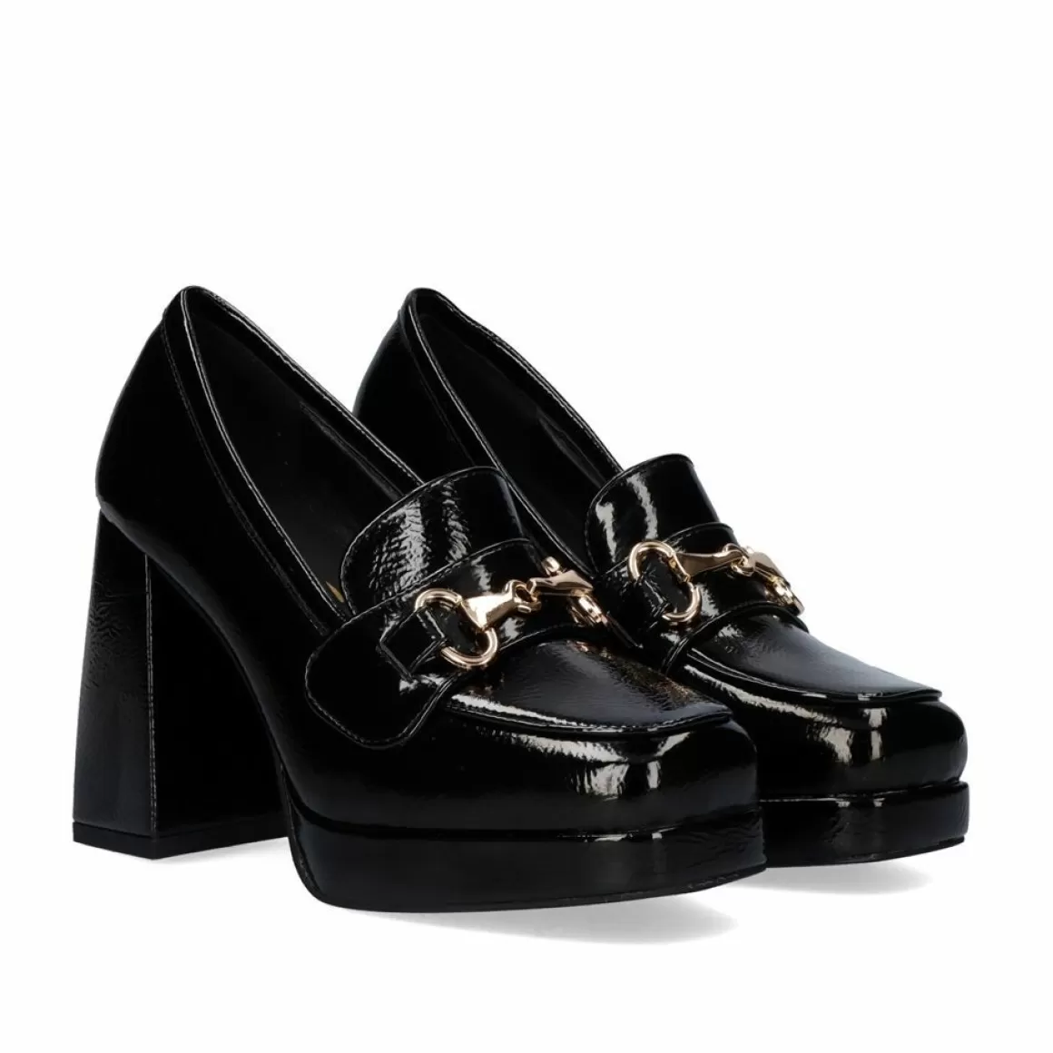 Exe Shoes Calçados De Salao>Sapato De Salto Alto Estilo Mocassim W2083-R3136 Cor Estilo Charol Black
