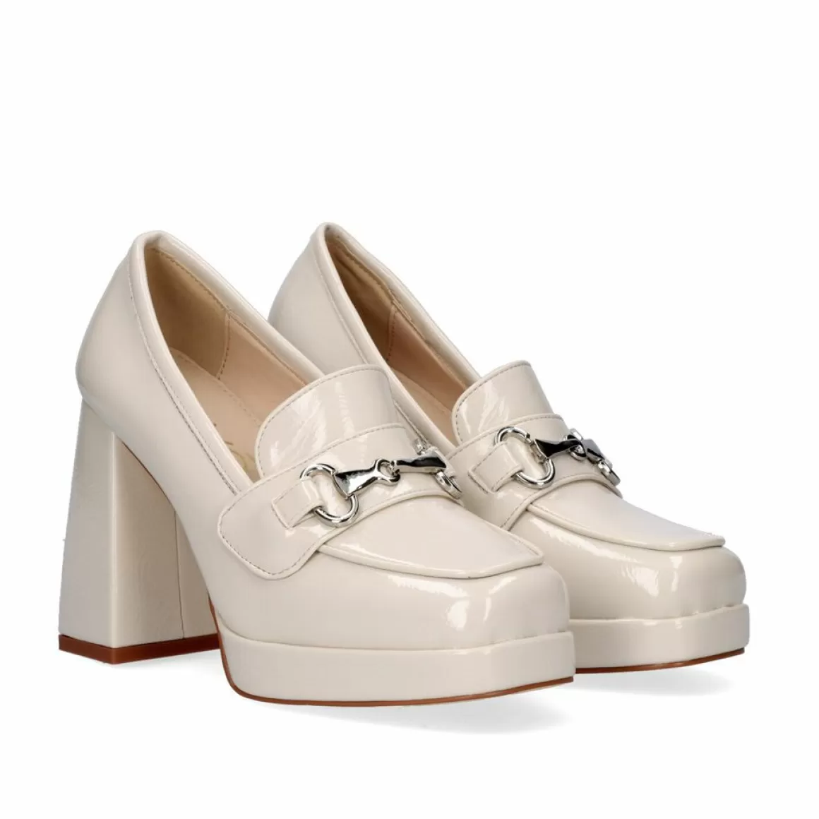 Exe Shoes Calçados De Salao>Sapato De Salto Alto Estilo Mocassim W2083-R3136 Cor Ice