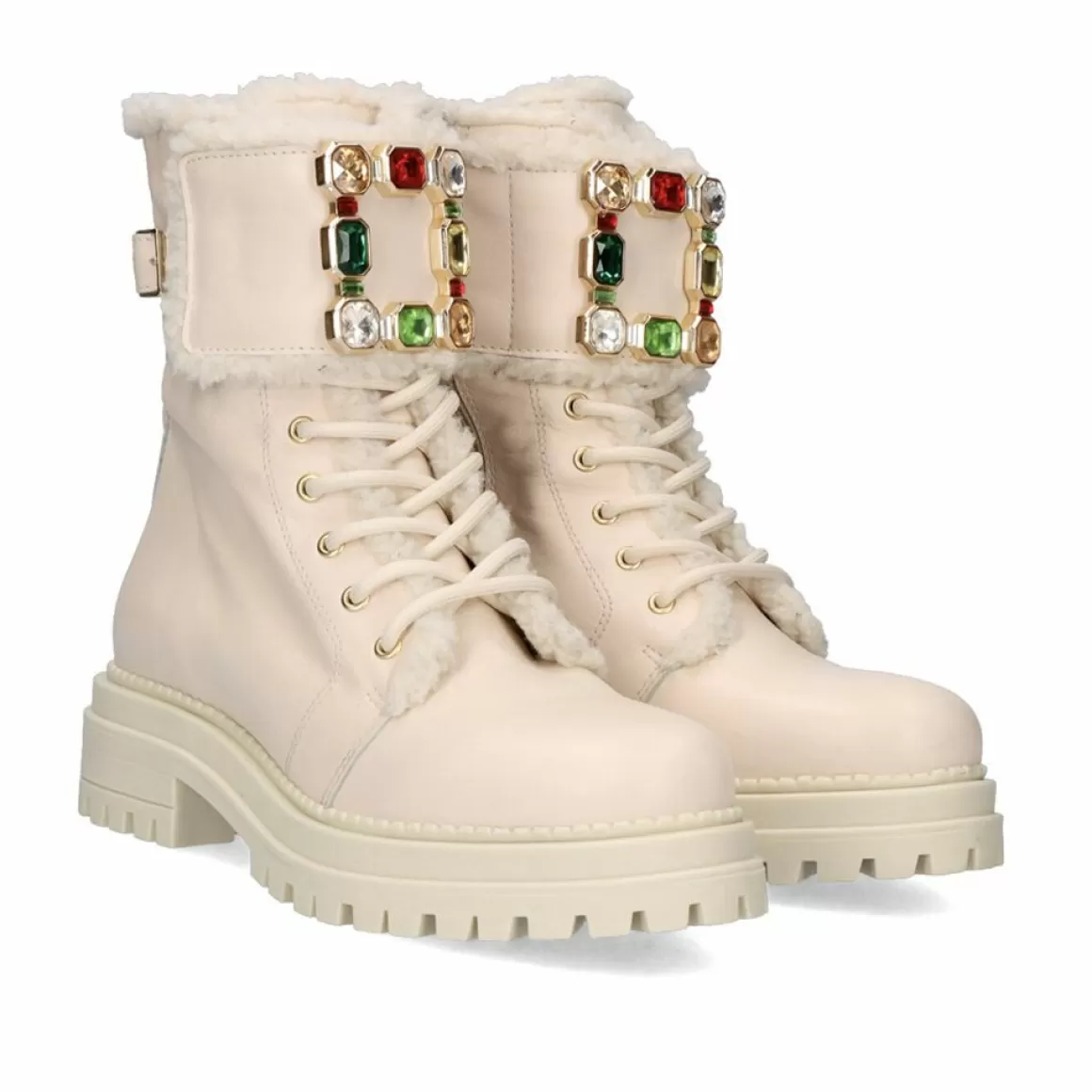 Exe Shoes Botinhas>Saqueador Estilo Militar 123R Em Branco-Ice