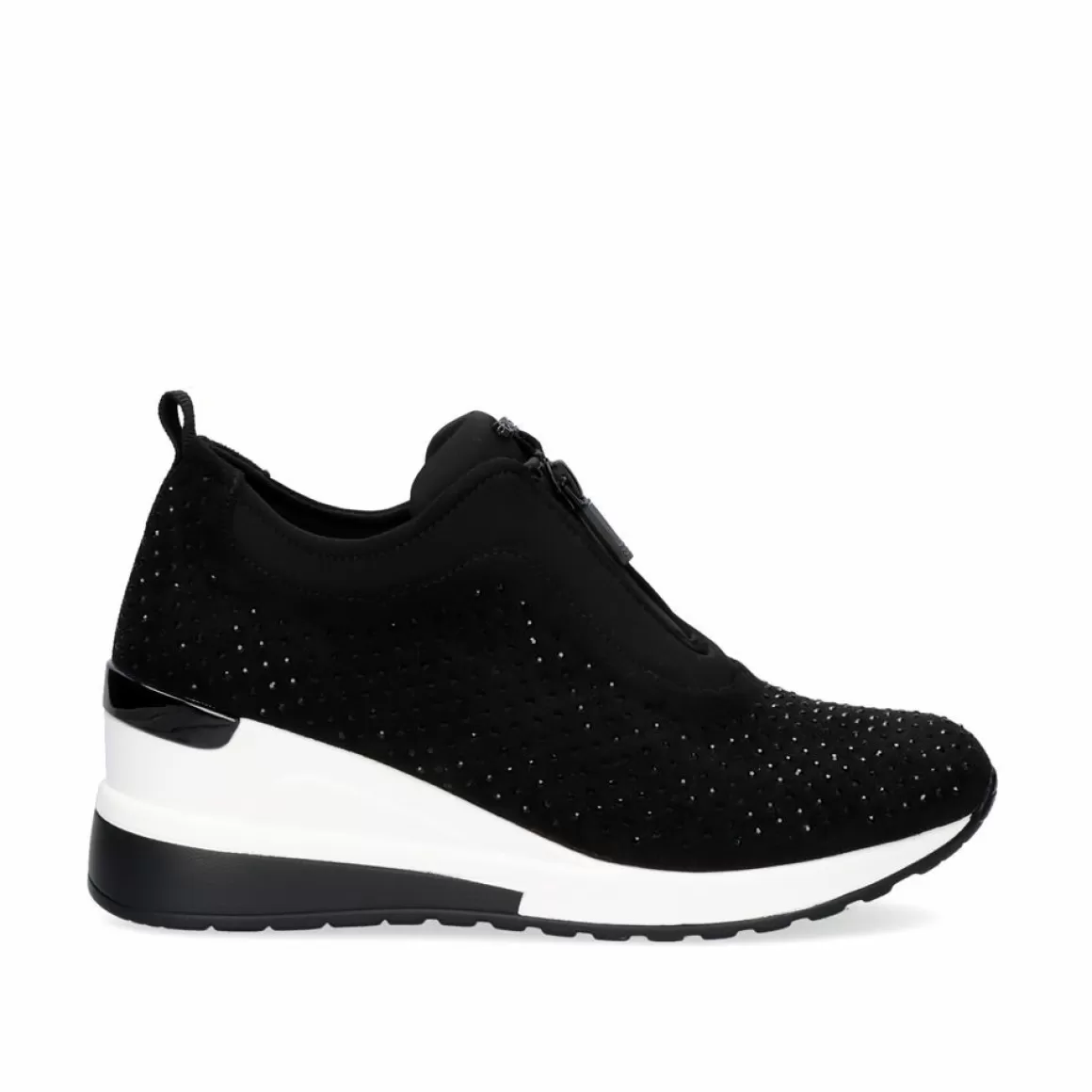 Exe Shoes Sneakers Mujer>Sneaker Plataforma Ex24 Em Preto Ocn Brilhantes