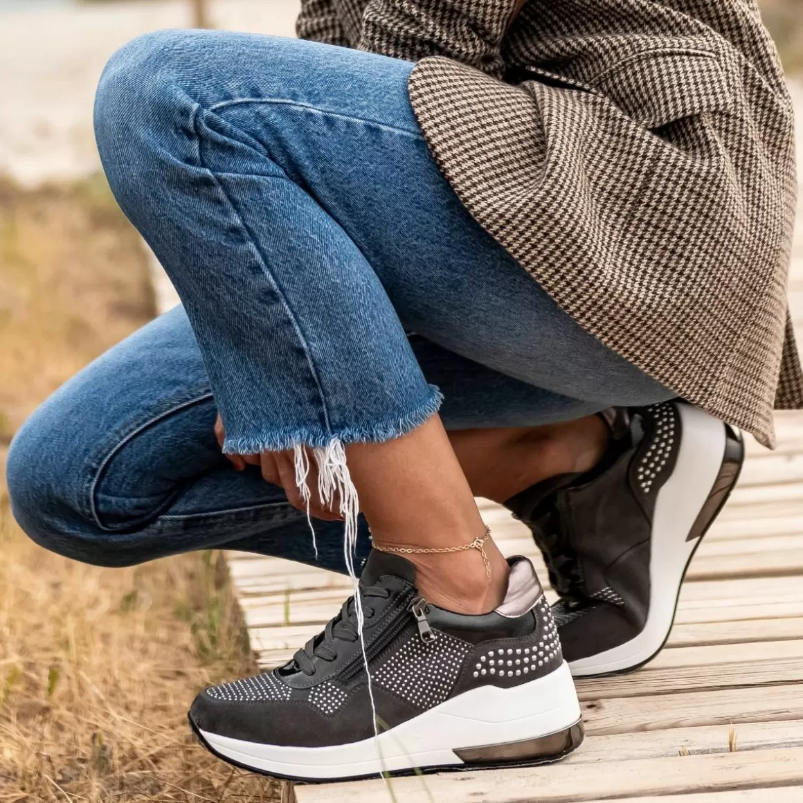 Exe Shoes Sneakers Mujer>Sneaker Plataforma Ex34 Em Cinza