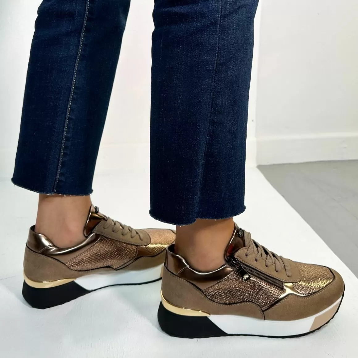 Exe Shoes Sneakers Mujer>Sneaker Plataforma Ex39 Em Khaki