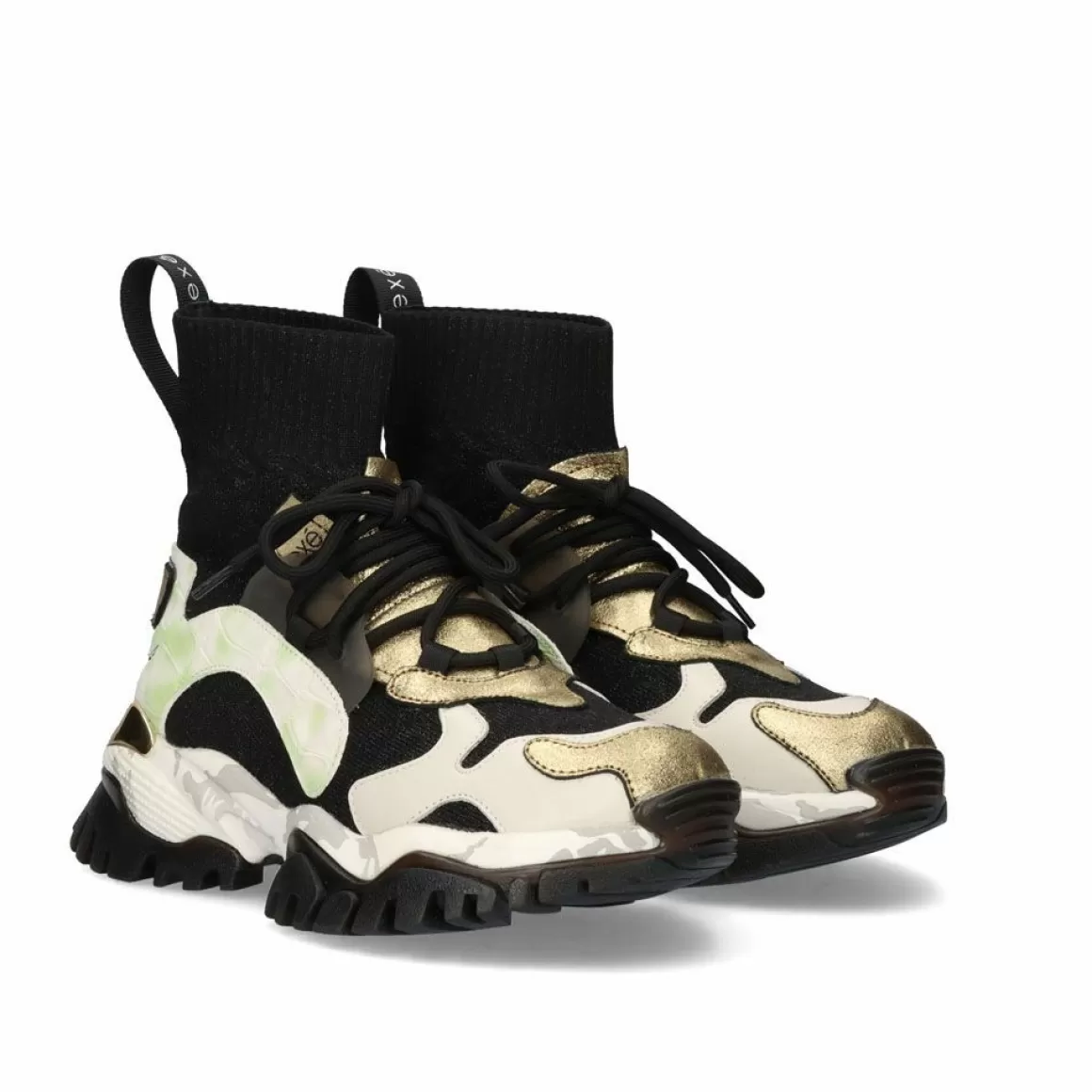Exe Shoes Sapatilhas E Tenis>Tenis Exe Xy169-1 Couro Dourado