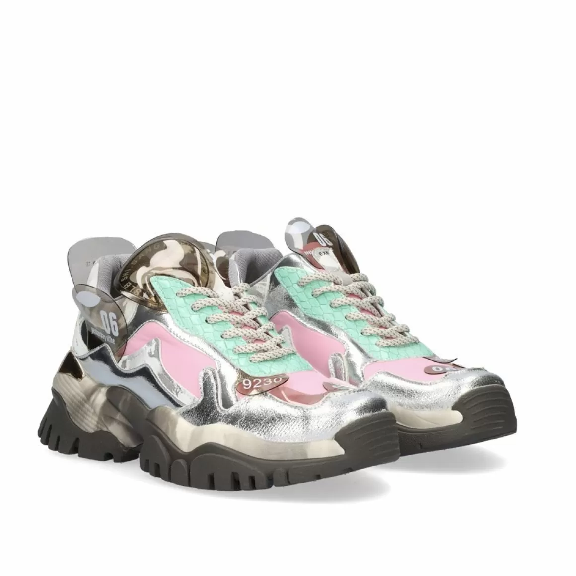 Exe Shoes Sapatilhas E Tenis>Tenis Plataforma 22E10-3 Prata