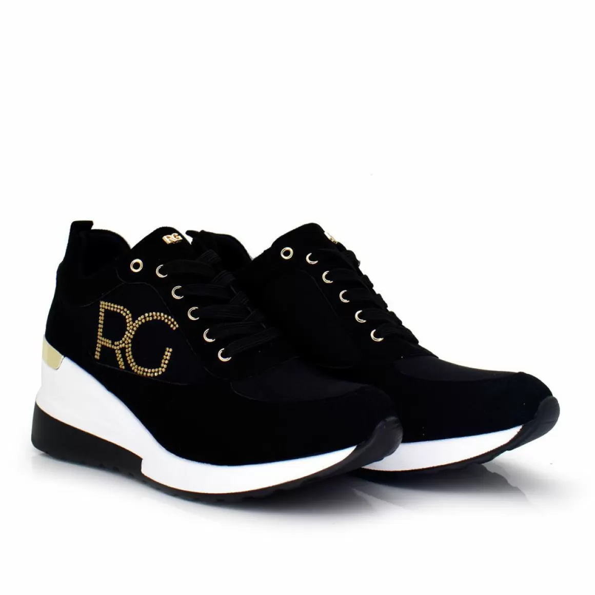 Exe Shoes Sapatilhas E Tenis>Tenis Wedge Rg Ex06 Black-Gold