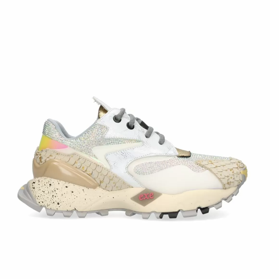 Exe Shoes Sapatilhas E Tenis>Tenis Winter23 134-8 Couro Offwhite