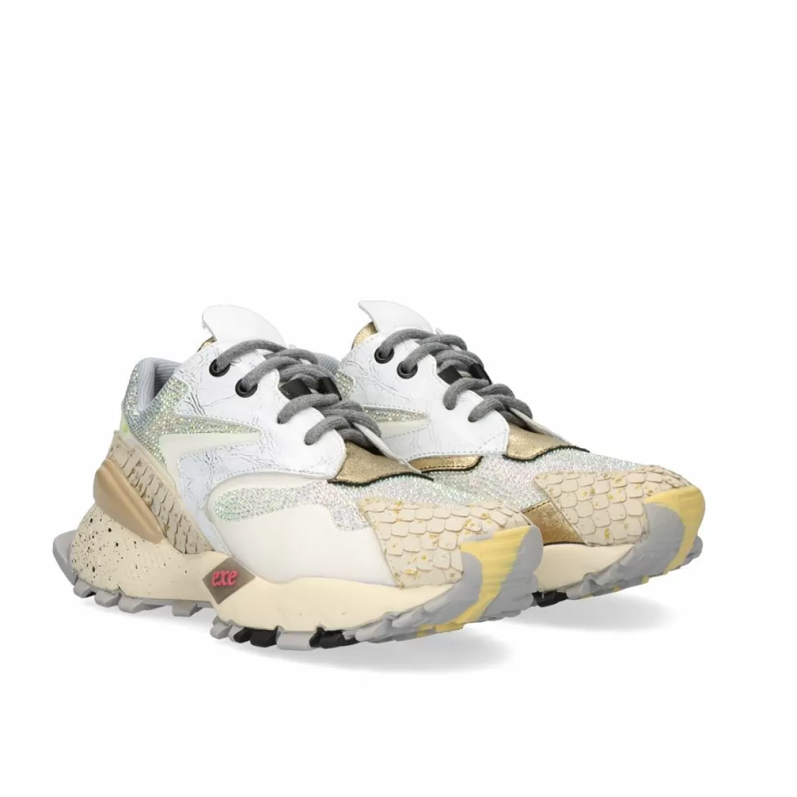 Exe Shoes Sapatilhas E Tenis>Tenis Winter23 134-8 Couro Offwhite